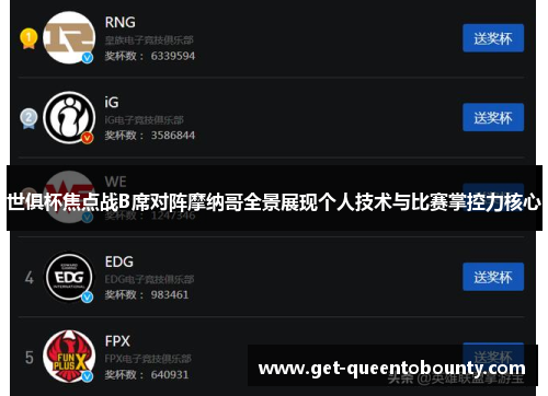 世俱杯焦点战B席对阵摩纳哥全景展现个人技术与比赛掌控力核心